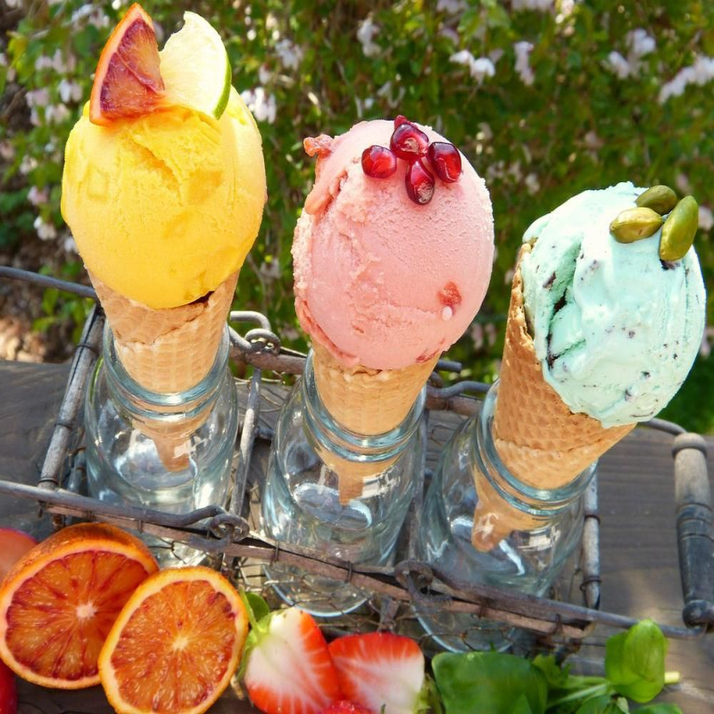 Sade ve Meyveli Dondurmalar